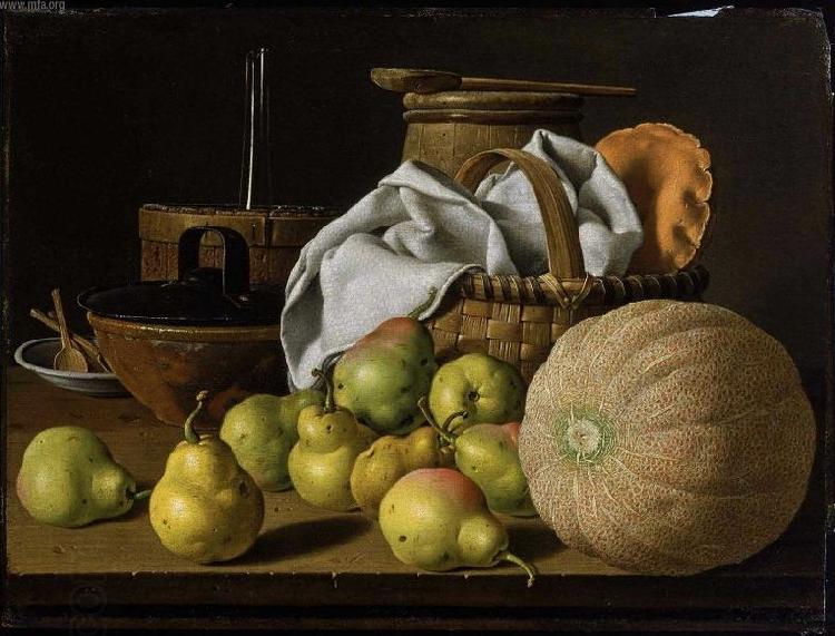 Luis Eugenio Melendez Still Life with Melon and Pears China oil painting art